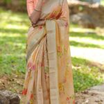Floral Printed Indian Designer Party Wear Wedding Saree