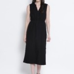 Women's Cotton Solid Mid-Length Dress