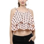 Women's Crepe Polka Dot Top