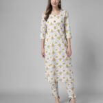 Delicate Printed Cotton Kurti Pant Set