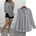 Women's Crepe Stripe Top