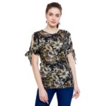 Women's Plain Printed Crepe Top