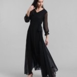 Women's Georgette Solid Maxi Dress