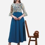 Women's Crepe+Georgette Printed Maxi Dress