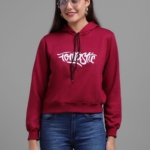 Women's Wool Printed Hoodie