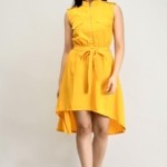 Women's Crepe Solid Short Dress