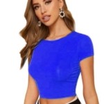 Women's Hosiery Solid Crop Top