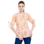 Women's Plain Printed Crepe Top