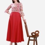 Women's Crepe+Georgette Printed Maxi Dress