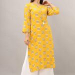 Pretty Printed Rayon Palazzo Set With 3/4th Sleeves