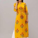 Pretty Printed Rayon Palazzo Set With 3/4th Sleeves