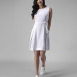 Women's Cotton Solid Short Dress
