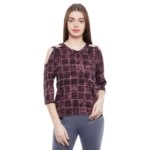Women's Plain Printed Crepe Top