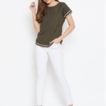 AASK Women's Crepe Solid Top